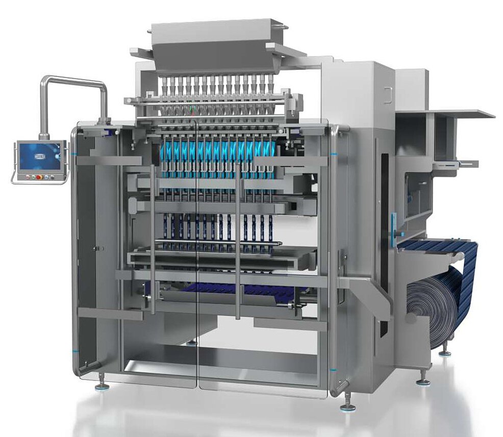 Stickpackmaschine mehrbahnig